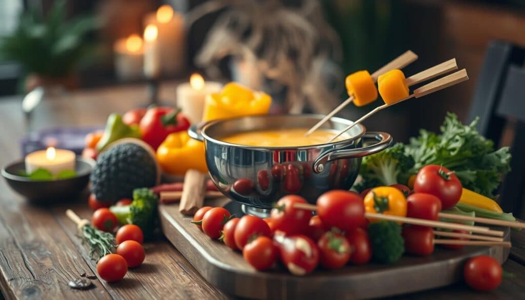 Vegetarisches Fondue Vegetarisches Fondue