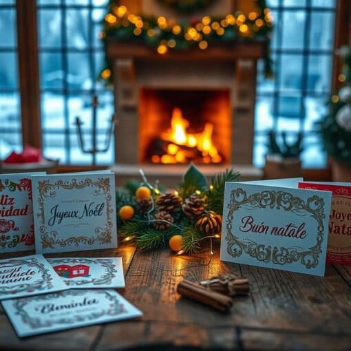 Frohe Weihnachten verschiedene Sprachen