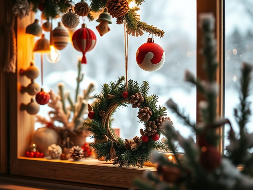 Weihnachtliche Fensterdekoration DIY Weihnachtliche Fensterdekoration DIY