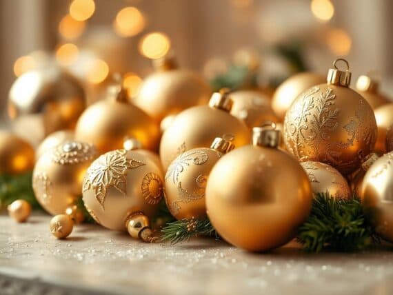 Weihnachtsdeko Gold