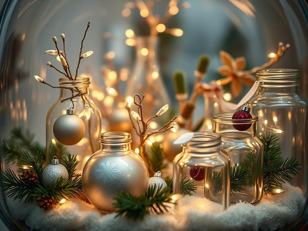 Weihnachtsdeko im Glas