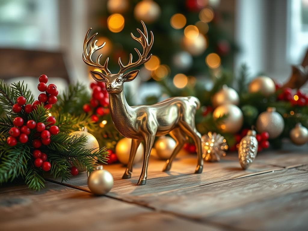 Hirsch Weihnachtsfigur Tischdekoration Hirsch Weihnachtsfigur Tischdekoration