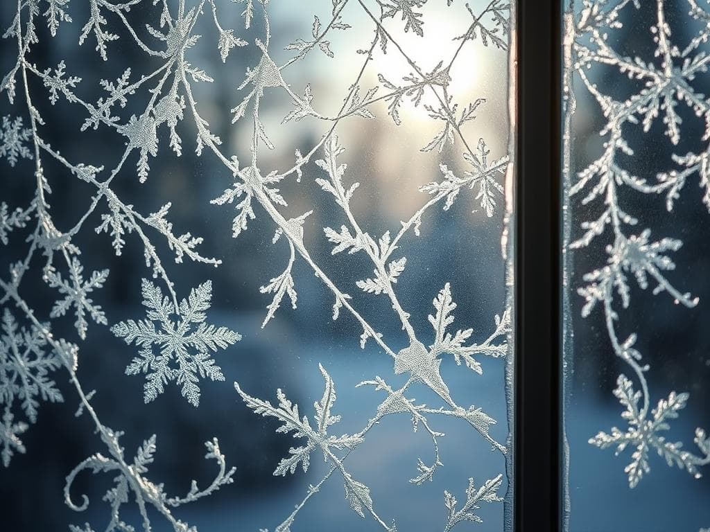 Frostige Fenster-Dekoration