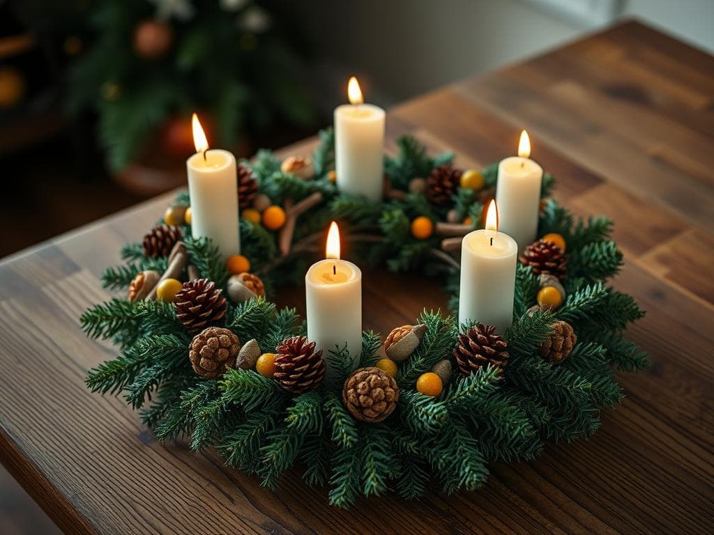 Irischer Adventskranz Anleitung Irischer Adventskranz Anleitung