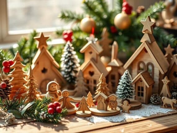 Weihnachtsdeko aus Holz selber machen Vorlagen
