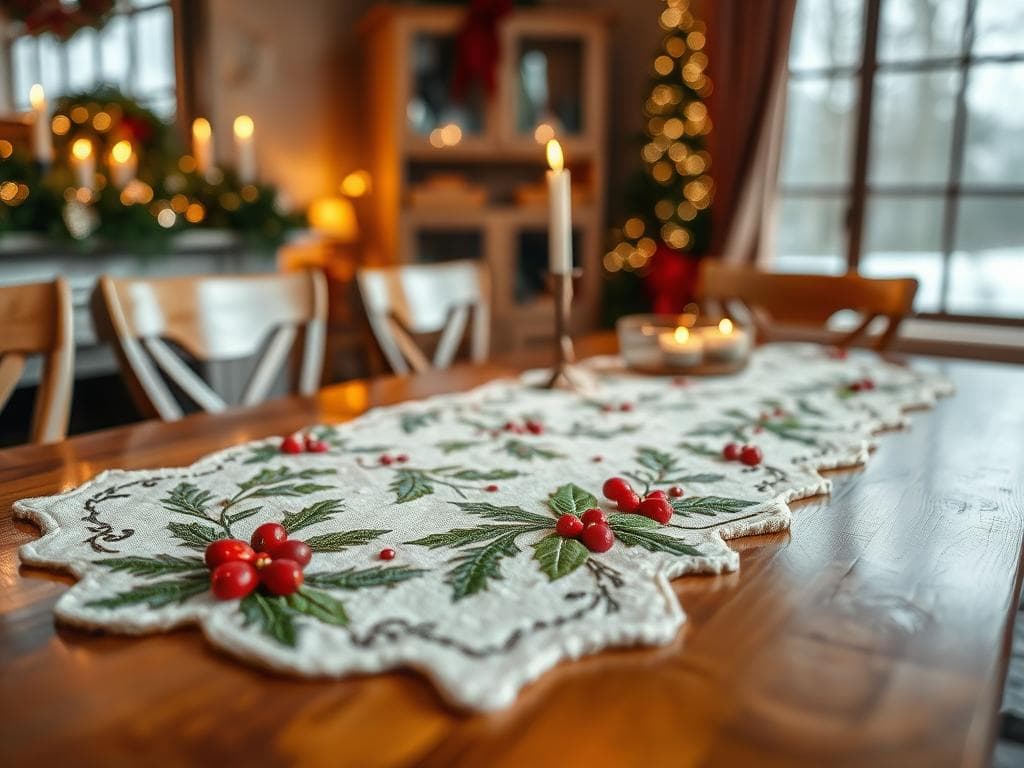 Weihnachtsdeko basteln Tischläufer Weihnachtsdeko basteln Tischläufer