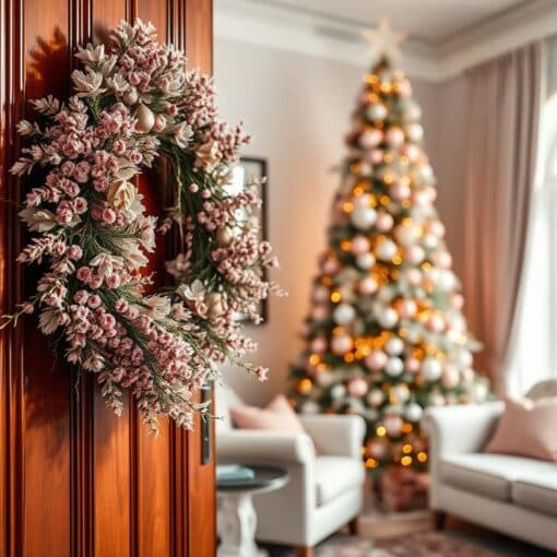Rosa Weihnachtsdeko