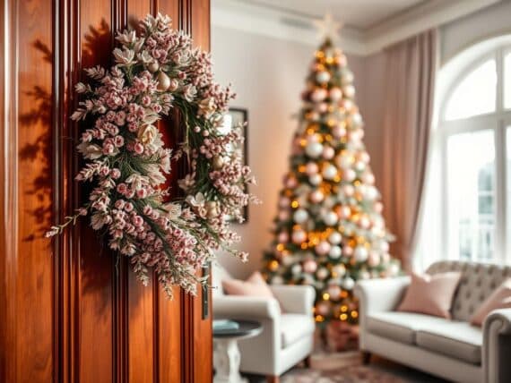 Rosa Weihnachtsdeko