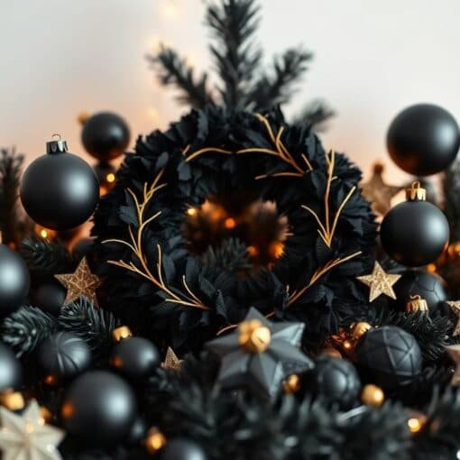 Weihnachtsdeko schwarz gold