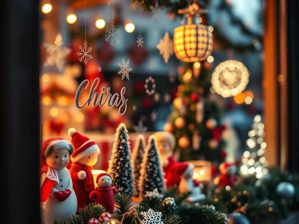 Fensteraufkleber und Figuren Weihnachtsdeko