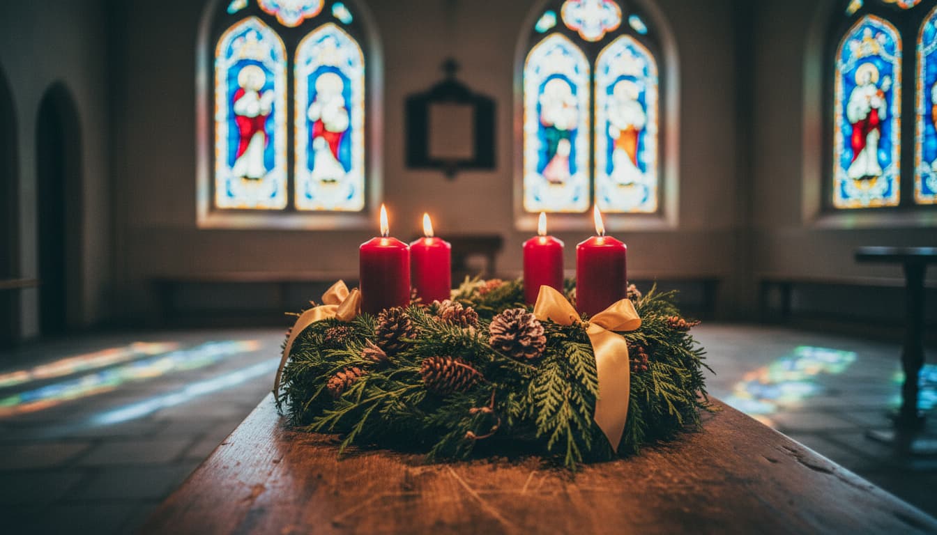 Adventskranz Kirche