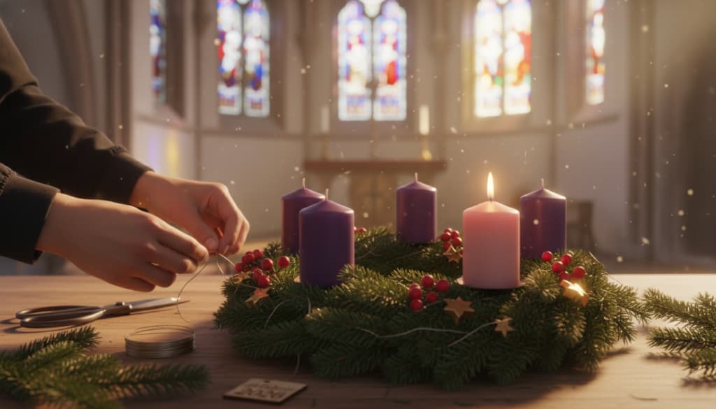 Praktische Anleitung Adventskranz binden Praktische Anleitung Adventskranz binden