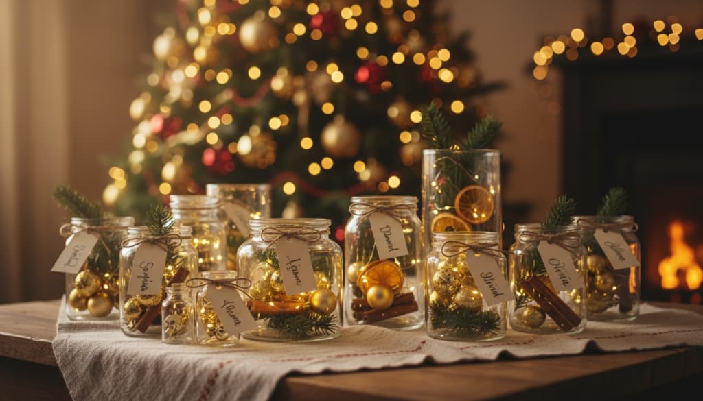 Personalisierte Details Weihnachtsdeko im Glas