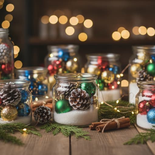 Weihnachtsdeko im Glas selber machen