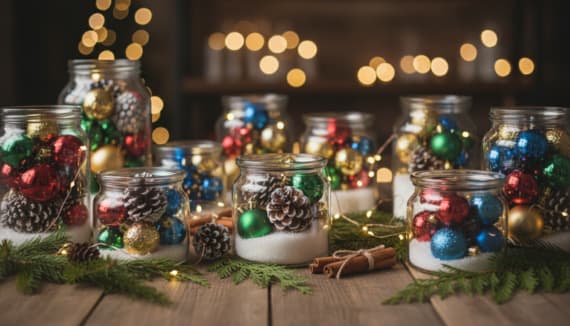 Weihnachtsdeko im Glas selber machen