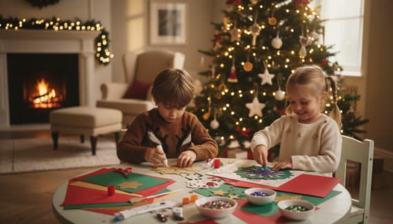 Basteln Weihnachten Kinder einfach