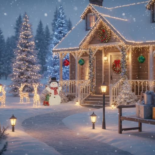 Weihnachtsdeko Außen beleuchtet