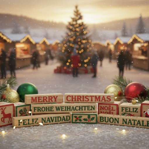 Frohe Weihnachten verschiedene Sprachen