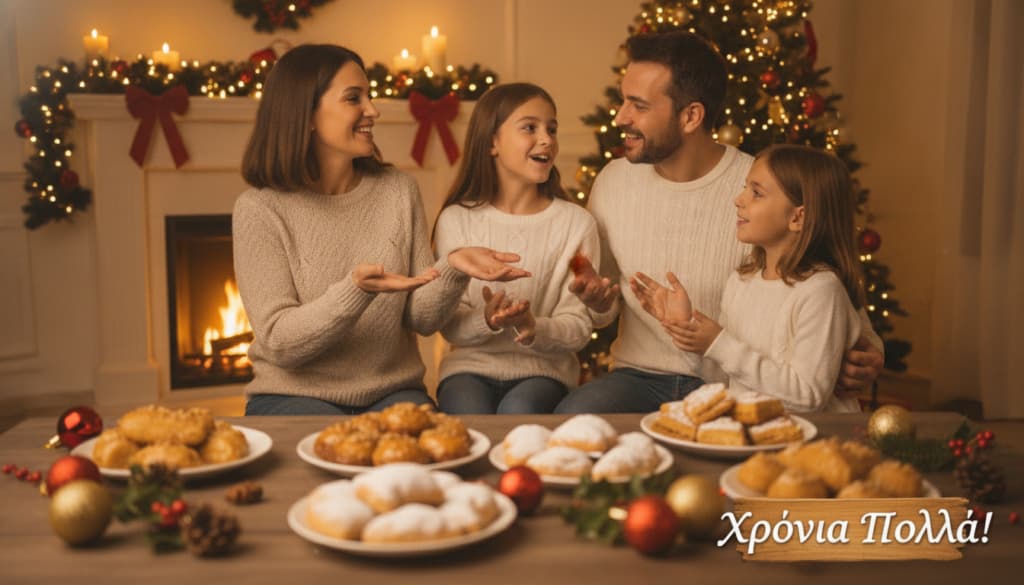 Frohe Weihnachten auf Griechisch