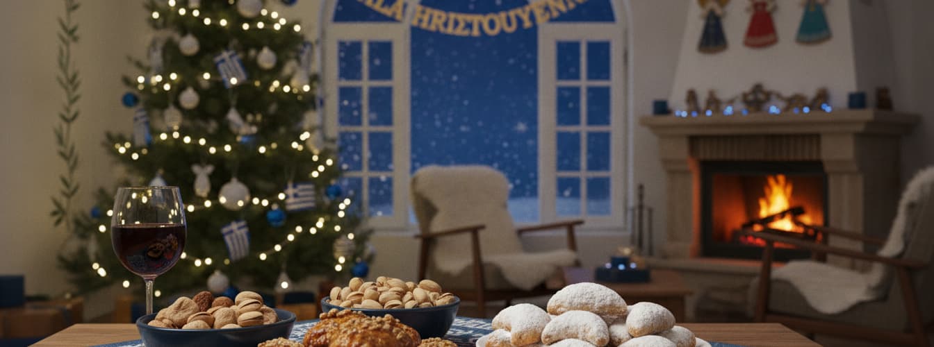 Frohe Weihnachten auf Griechisch