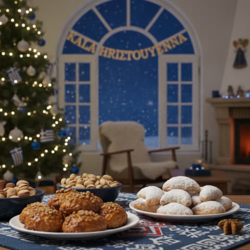 Frohe Weihnachten auf Griechisch