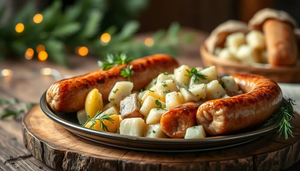 Kartoffelsalat und Würstchen