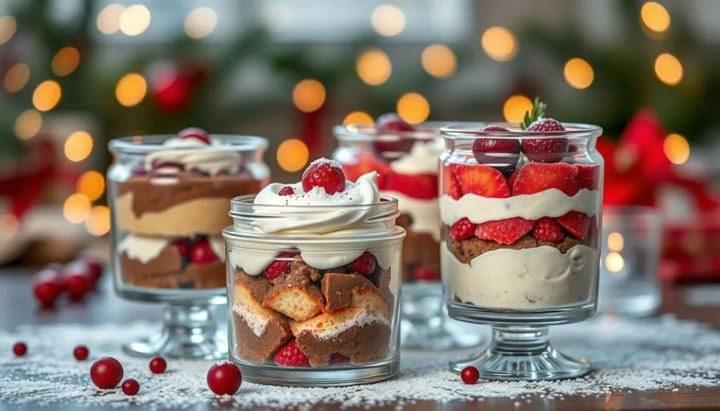 Lebkuchen und Spekulatius Desserts im Glas