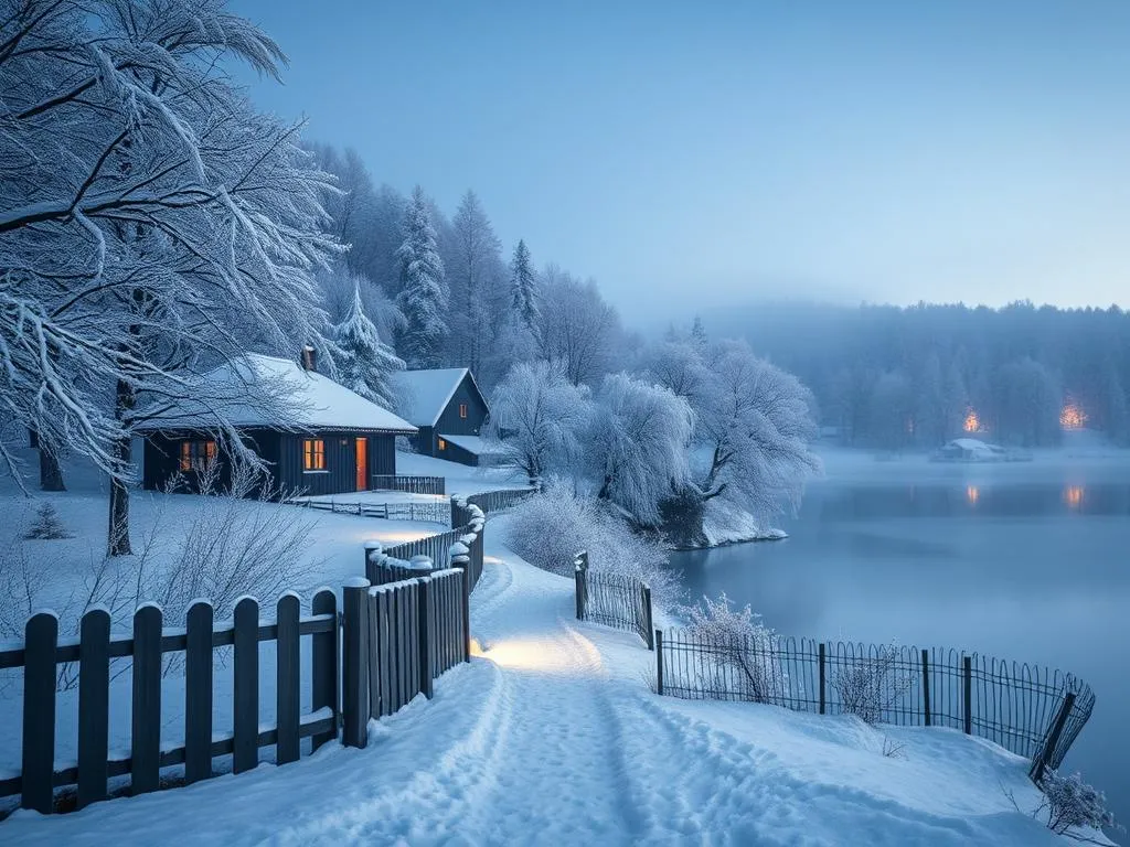 Winterliche Landschaft in Bullerbü