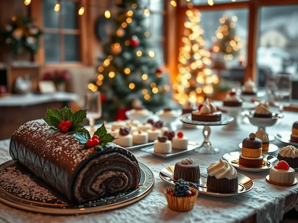 Festliche Desserts Dekoration