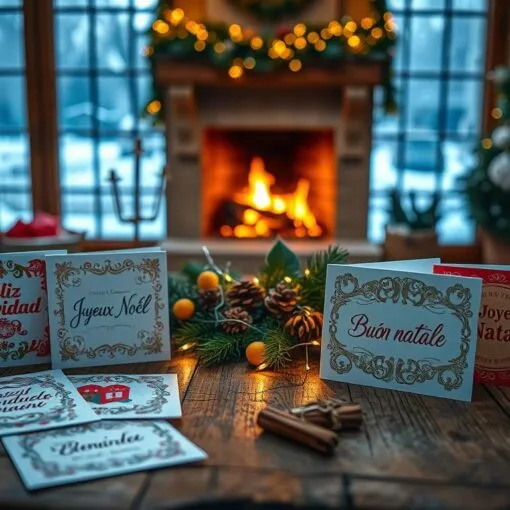 Frohe Weihnachten verschiedene Sprachen