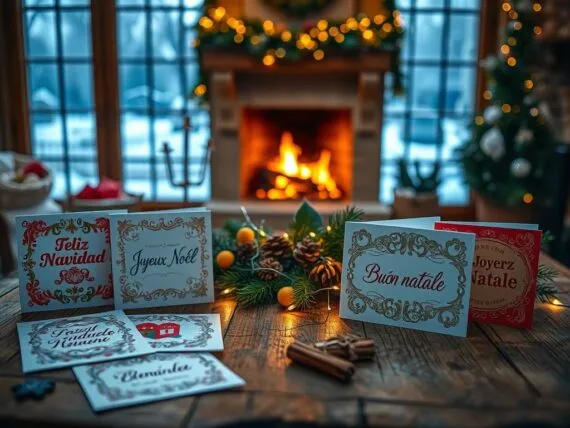 Frohe Weihnachten verschiedene Sprachen