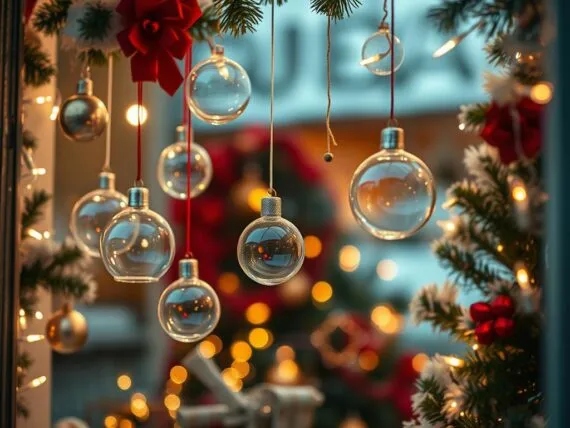 Weihnachtsdeko Fenster hängend