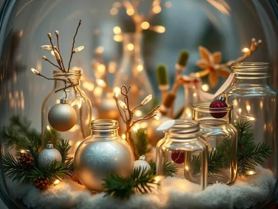 Weihnachtsdeko im Glas