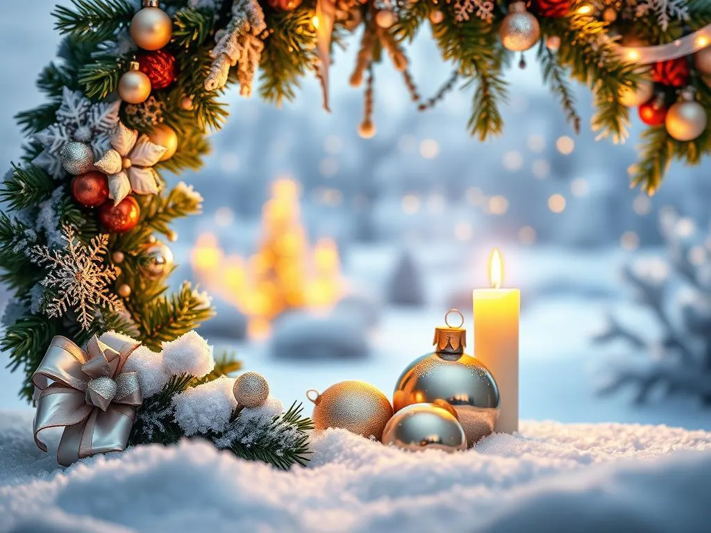 Weihnachtskarten mit Glitzermotiven