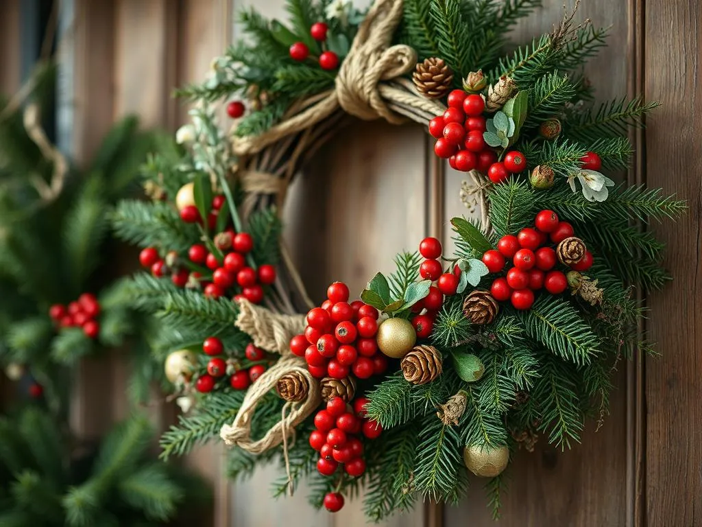 Dänischer Weihnachtskranz mit Naturmaterialien