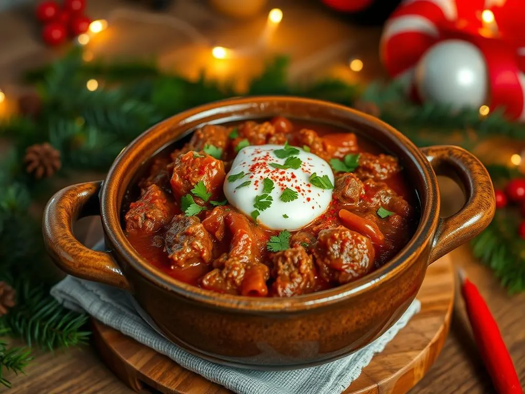 Festliche Gulasch Präsentation
