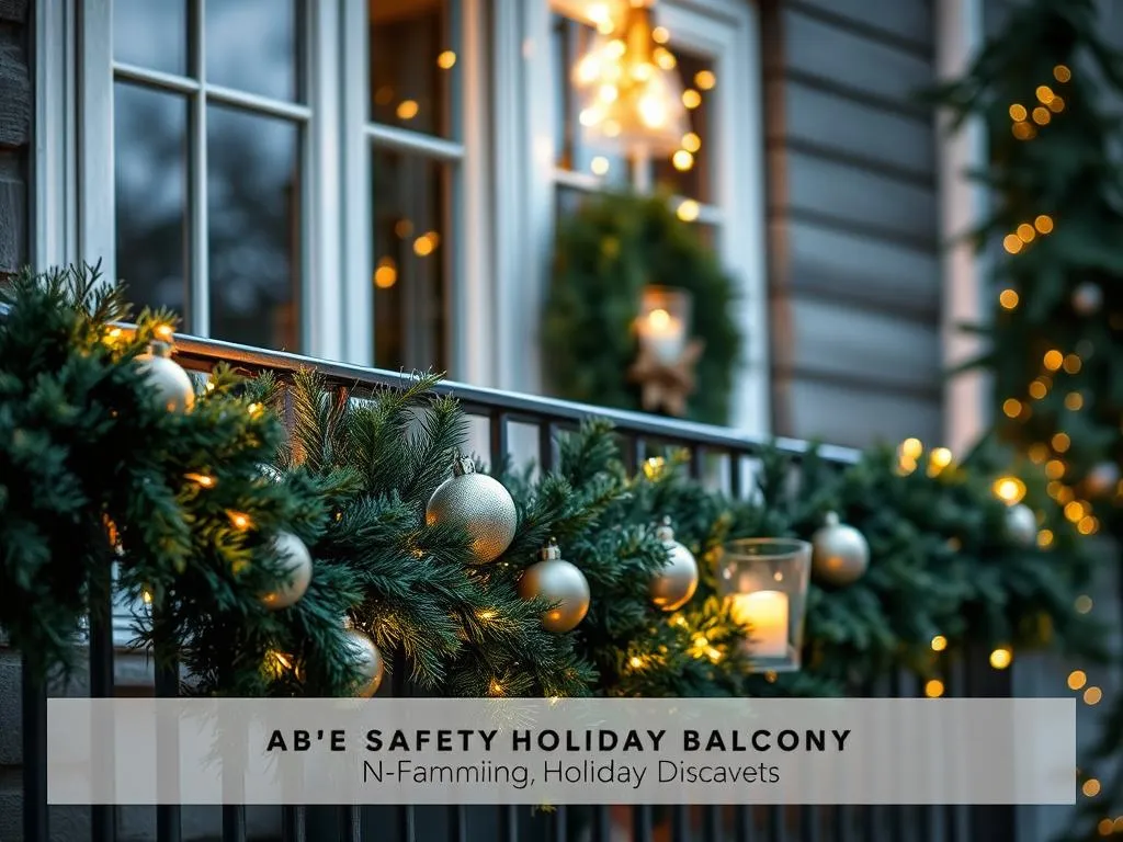 Sichere Weihnachtsdekoration auf dem Balkon Sichere Weihnachtsdekoration auf dem Balkon