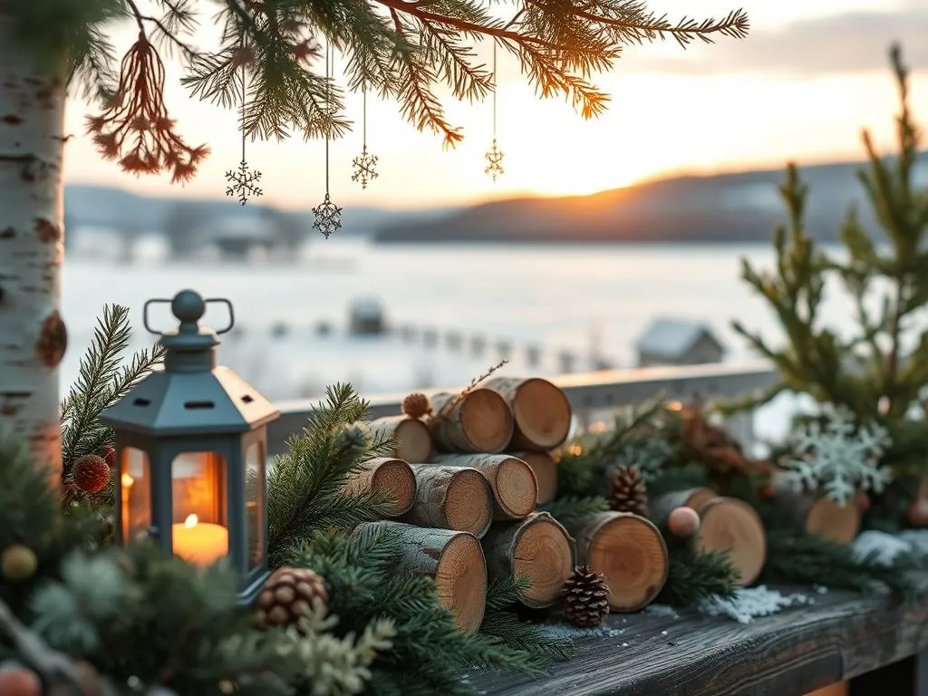 Skandinavische Weihnachtsdeko für den Außenbereich