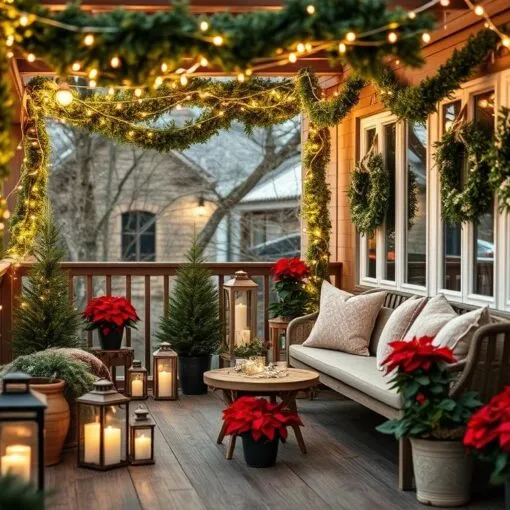 Weihnachtsdeko Terrasse