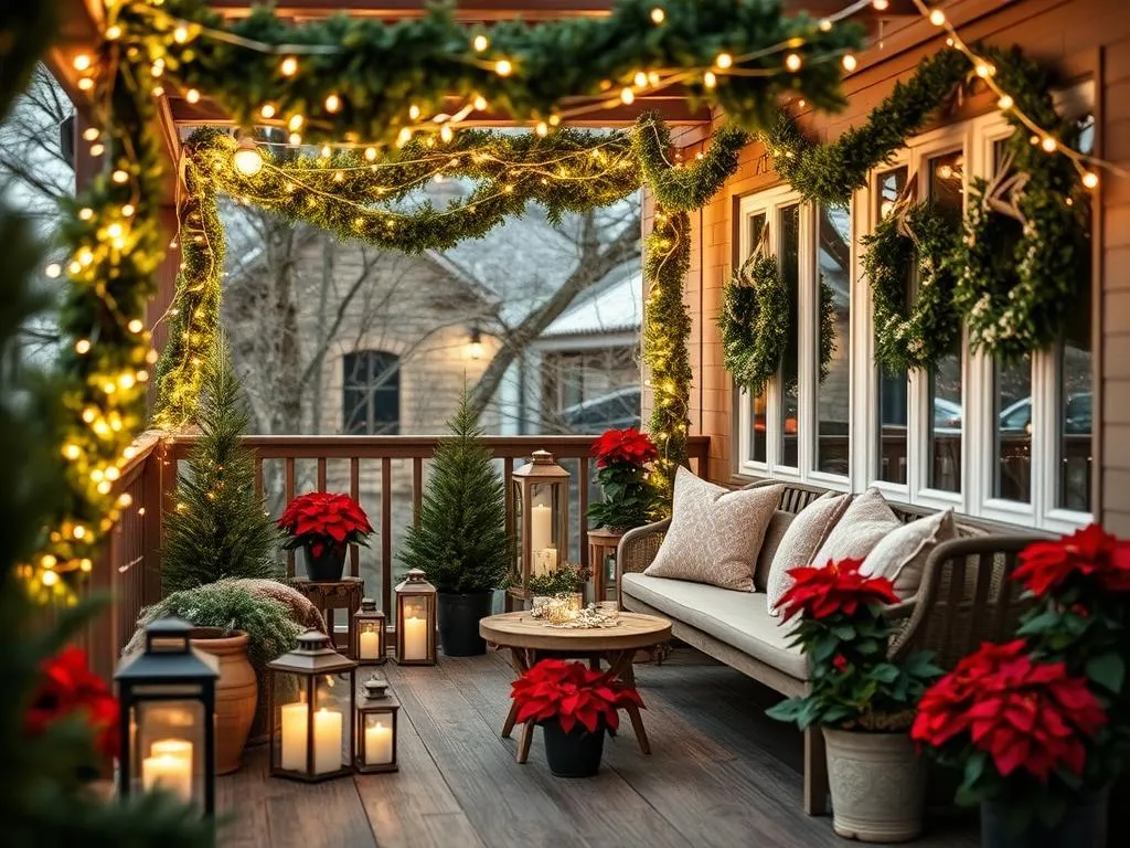 Weihnachtsdeko Terrasse