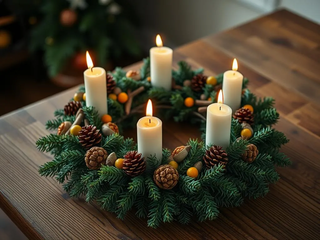 Irischer Adventskranz Anleitung