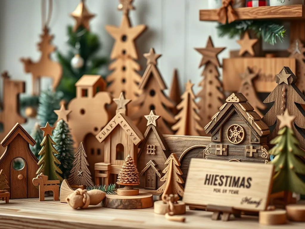 Personalisierte Weihnachtsholzarbeiten