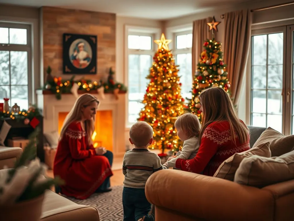 Polnische Weihnachtsfamilie