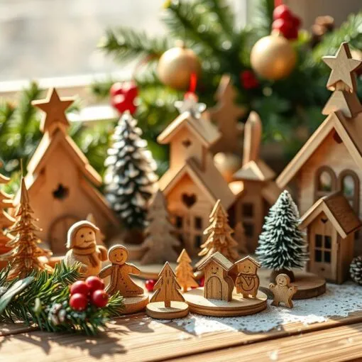 Weihnachtsdeko aus Holz selber machen Vorlagen