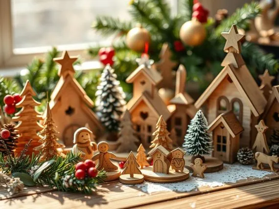 Weihnachtsdeko aus Holz selber machen Vorlagen