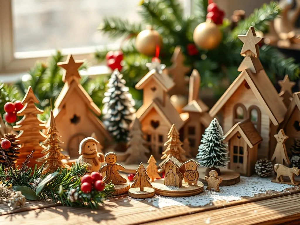 Weihnachtsdeko aus Holz selber machen Vorlagen