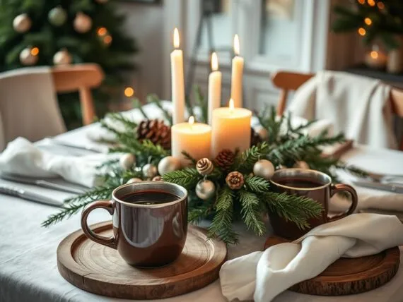 Weihnachtsdeko basteln für den Tisch