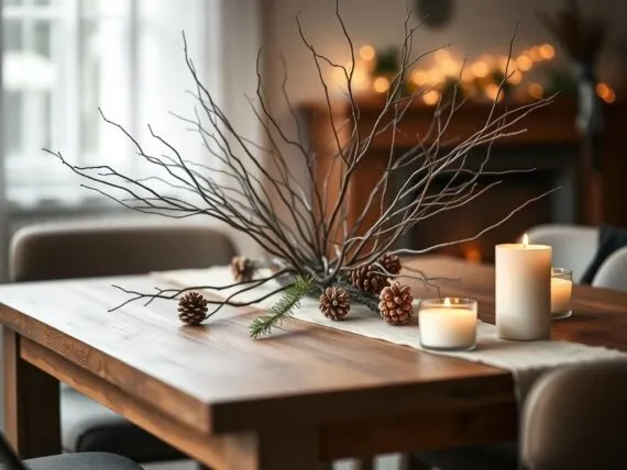 Minimalistische skandinavische Weihnachtsdeko