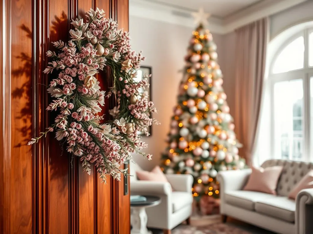 Rosa Weihnachtsdeko