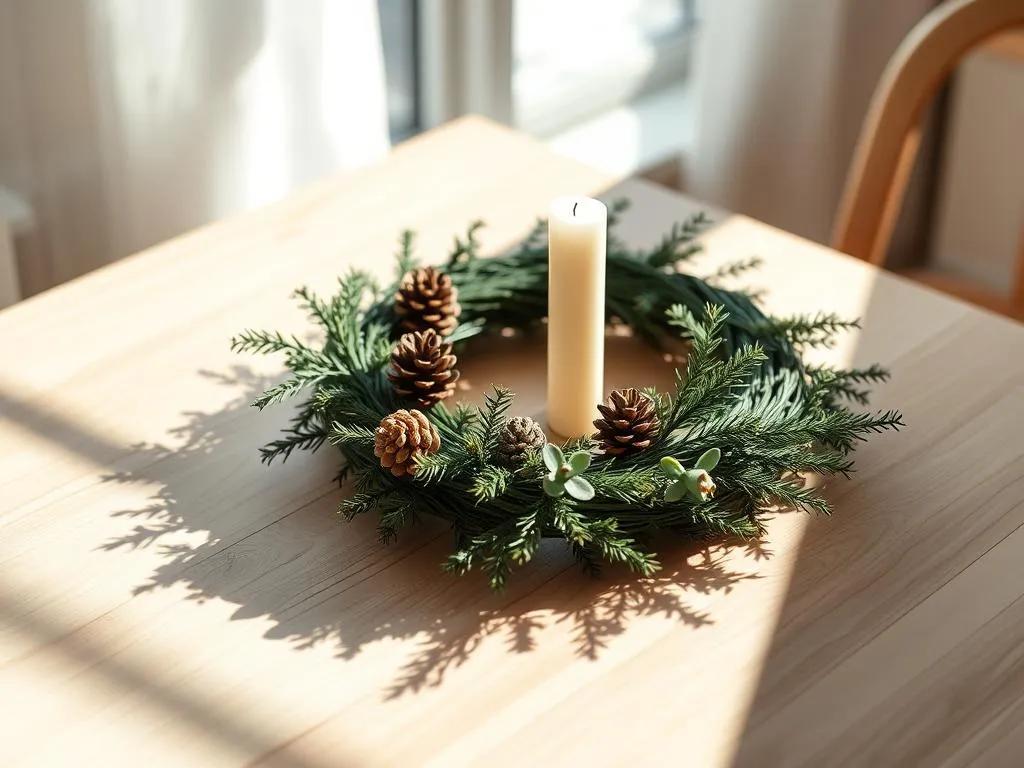 Schlichte Adventsdekoration